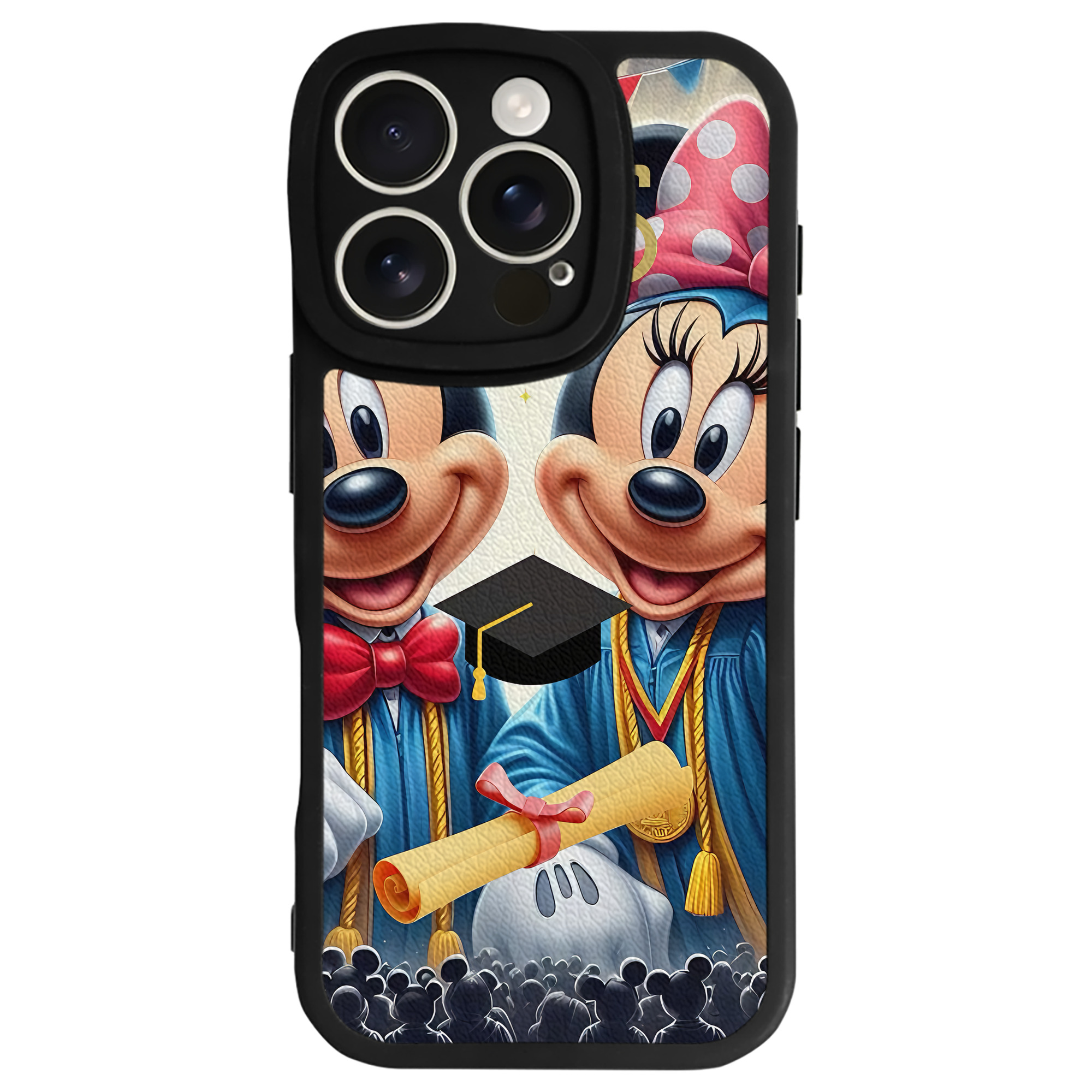 （画像用） ミッキーマウス Mickey Mouse 【iPhone 16シリーズ対応】シリコンスマホケース（レザー調） 材質：シリコン
